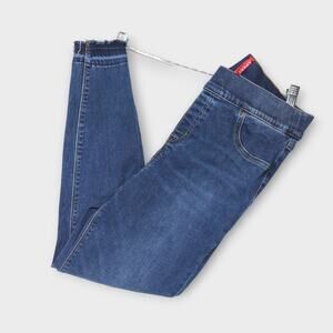 Womens SPANX Blue Skinny Distressed Jean Pants Size Large